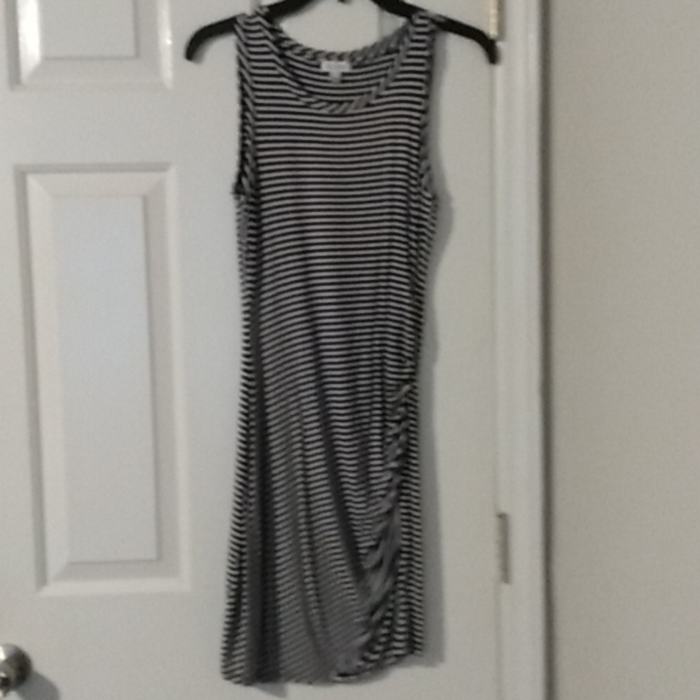 Love fire striped dress with clinched side